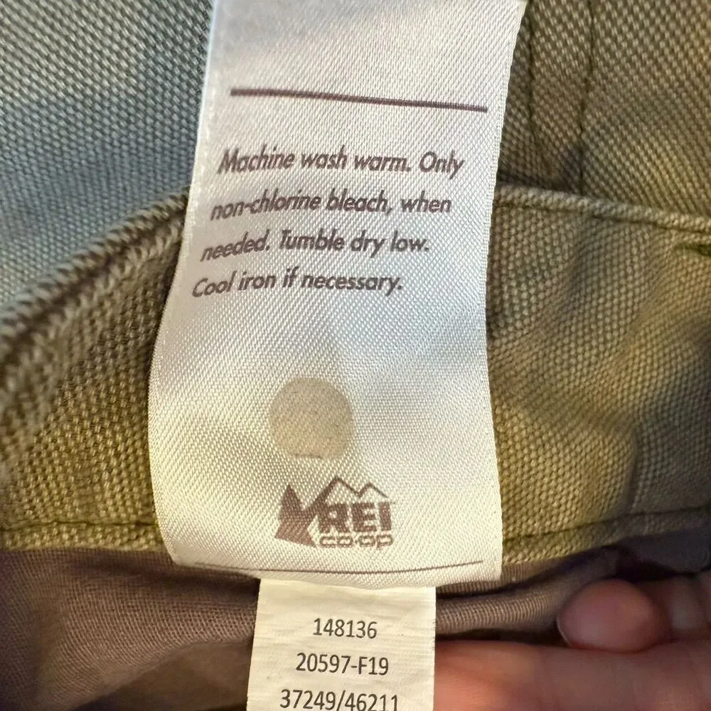 REI Co-Op Trailsmith Pants Canvas Double Knee Reinforced Size 8 Hiking Workwear